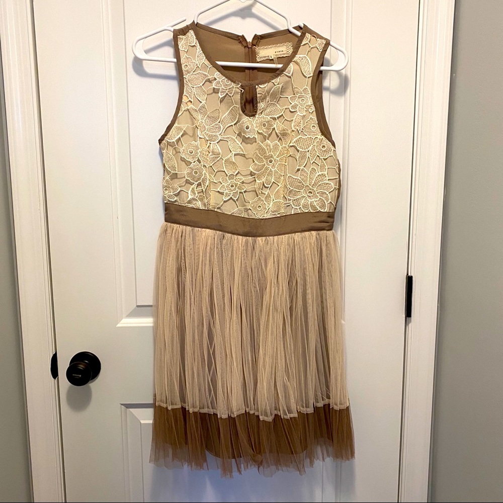 Tulle & Lace Mini Dress